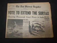 1969 AUGUST 1 THE DES MOINES REGISTER NEWSPAPER - A WALK ON THE MOON - NP 8047