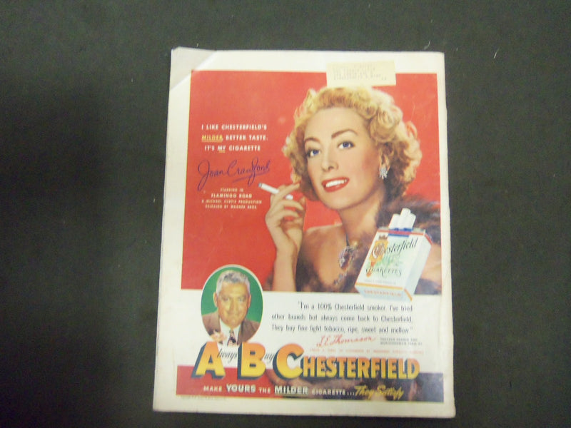1949 MARCH 15 LOOK MAGAZINE - JOAN CRAWFORD AD BACK COVER - ST 2828