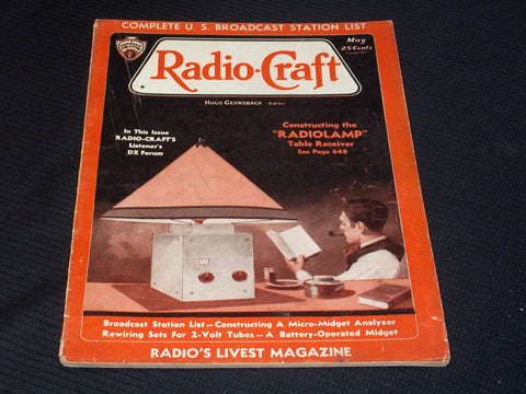 1933 MAY RADIO-CRAFT MAGAZINE VERY NICE COVERS & ADS - E 403
