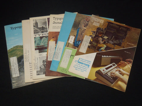 1977-1986 TYPOGRAPHICAL JOURNAL MAGAZINE LOT OF 7 ISSUES - O 3730