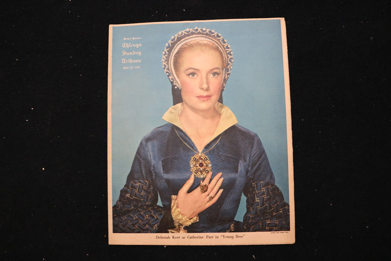 1953 JUNE 28 CHICAGO SUNDAY TRIBUNE MAGAZINE - DEBORAH KERR COVER - E 25509
