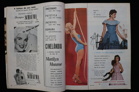 1956 FEBRUARY CINELANDIA MAGAZINE -ELIZABETH TAYLOR COVER-MARILYN  - E 26382