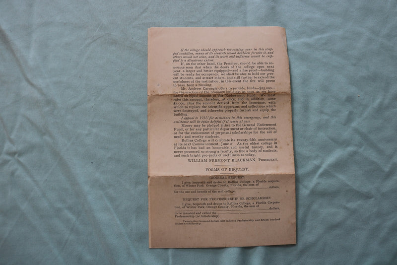 1912 THE ROLLINS SANDSPUR BULLETIN - SOFTCOVER - K 3291