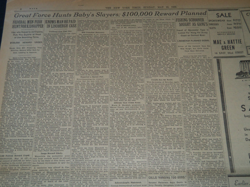 1932 MAY 15 NEW YORK TIMES - CONDON KNOWS MAN HE PAID 50,000 IN CASE - NT 7435