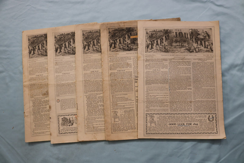 1882-1914 THE FARM JOURNAL - LOT OF 30 - O 3961