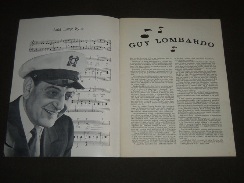 1905'S GUY LOMBARDO ROYAL CANADIANS PROGRAM - NICE PHOTOS - ST 4770