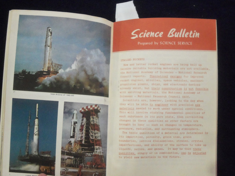 1960 ROCKETS - SCIENCE SERVICE PROGRAM SOFTCOVER BOOK BY WILLY LEY - J 9660