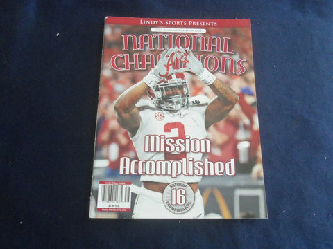 2016 LINDY'S SPORTS PRESENTS MAGAZINE - ALABAMA - 2015 NATL CHAMPIONS - SP 1220N