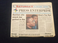 1997 FEB 22 PRESS ENTERPRISE NEWSPAPER-BLOOMBSBURG, PA-AUCTION SITE FIRE-NP 6104