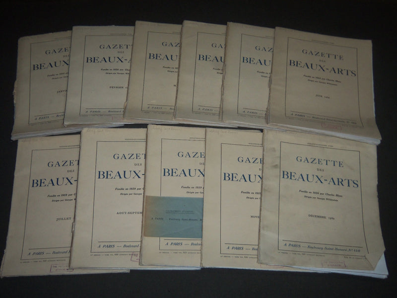 1932 GAZETTE DES BEAUX-ARTS FRENCH MAGAZINE LOT OF 11 - COMPLETE YEAR - O 3035