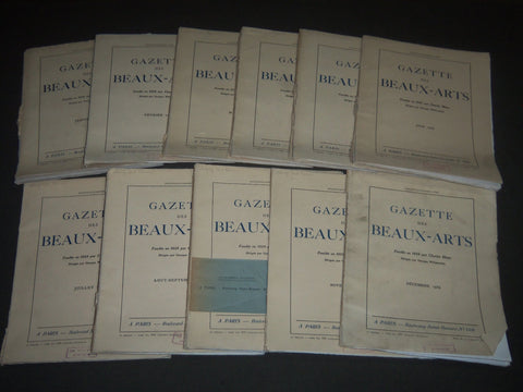 1932 GAZETTE DES BEAUX-ARTS FRENCH MAGAZINE LOT OF 11 - COMPLETE YEAR - O 3035