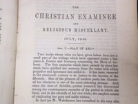 1834-1866 THE CHRISTIAN EXAMINER REVIEW MAGAZINE BOUND VOLUME LOT OF 9- KD 1144A