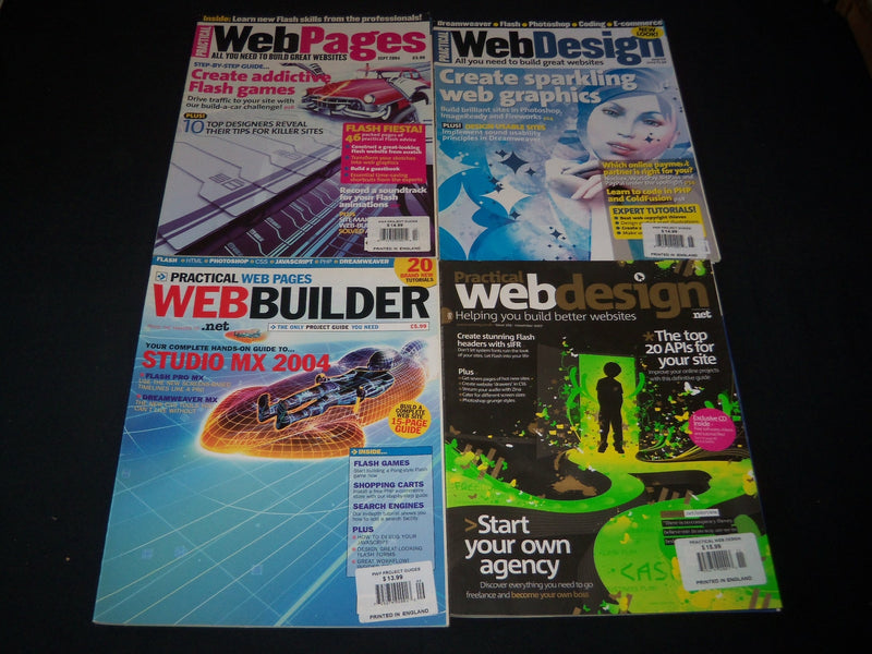 2002-2008 PRACTICAL WEB DESIGN & BUILDERS MAGAZINES LOT OF 7 - O 3165