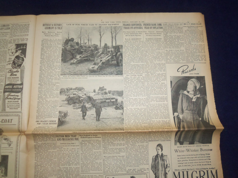 1945 JAN 12 NEW YORK TIMES - AMERICANS DEEPEN AND WIDEN LUZON FOOTHOLD - NP 6650
