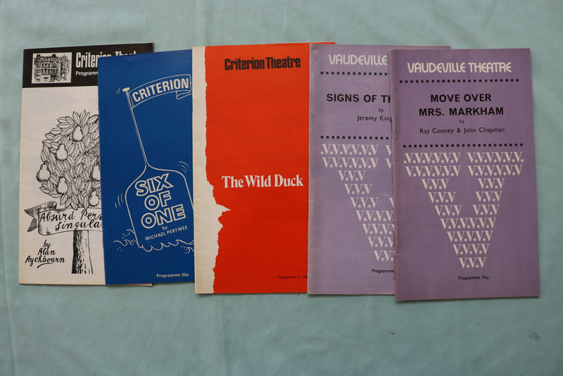 1970'S LONDON THEATRE PROGRAMS - LOT OF 5 - K 2579