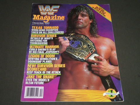 1990 DECEMBER WWF WRESTLING MAGAZINE - TEXAS TORNADO COVER - J 2255