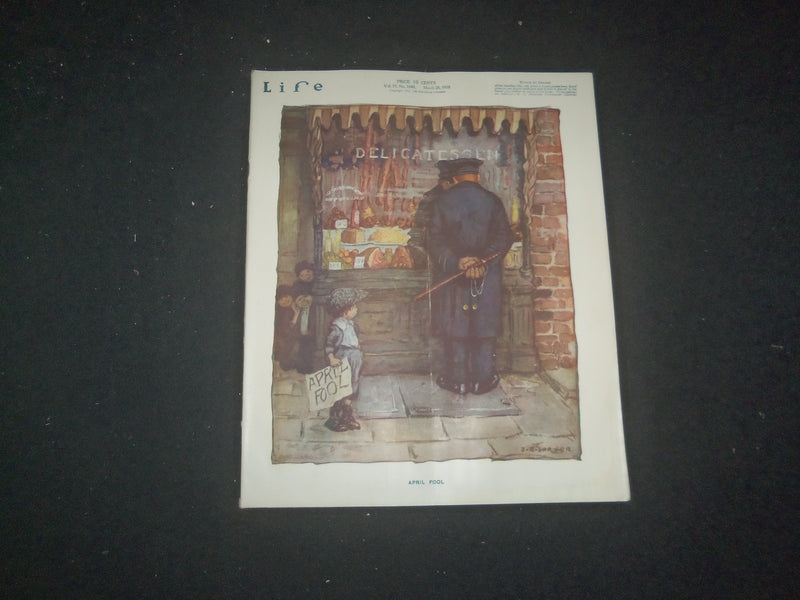 1918 MARCH 28 LIFE MAGAZINE - APRIL FOOL - L 766Y
