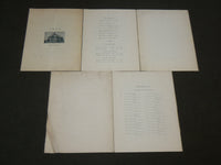 1890-1894 COLLINS ST. CLASSICAL SCHOOL PROGRAM LOT OF 5 - HARTFORD - J 6199