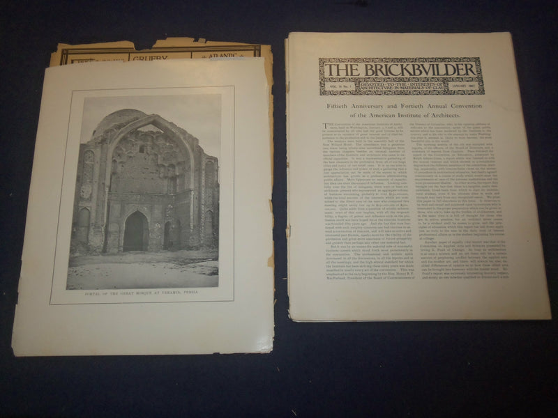 1907 JANUARY THE BRICKBUILDER MAGAZINE - AN ARCHITECTURAL MONTHLY - ST 528O