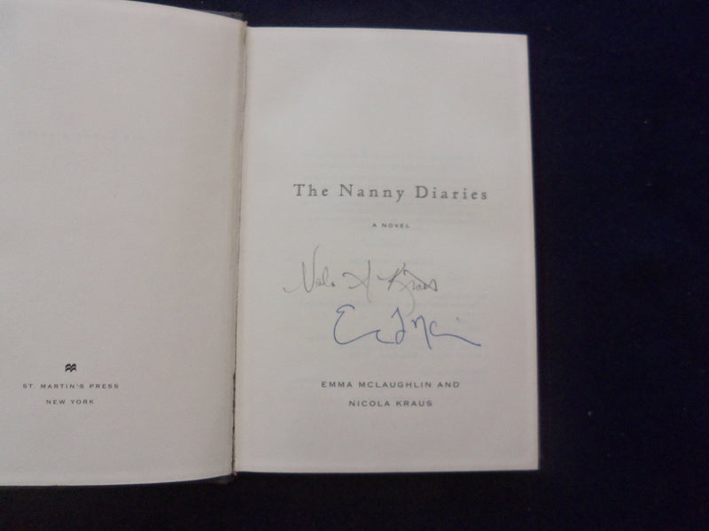 2002 THE NANNY DIARIES HARDCOVER BOOK-AUTOGRAPHED BY MCLAUGHLIN & KRAUS- KD 8517