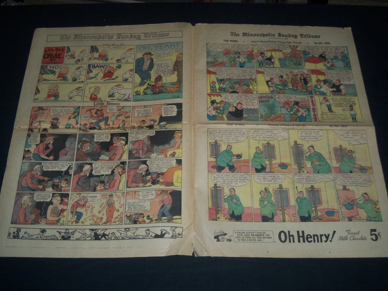 1936 MAY 3 MINNEAPOLIS TRIBUNE COLOR COMICS SECTION - FRED JACOBY AD - NP 3724
