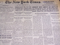1940 JULY 29 NEW YORK TIMES - RAIL TRAFFIC IN FRANCE IS CUT - NT 2566