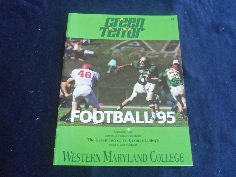 1995 SEP 23 FOOTBALL PROGRAM - WESTERN MARYLAND COLL VS URSINUS COLL - SP 1217F