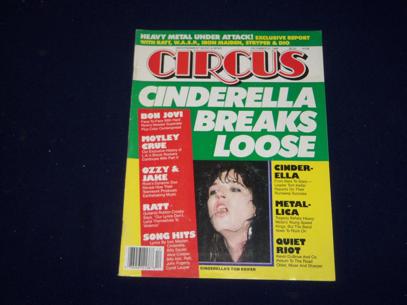 1986 DECEMBER 31 CIRCUS MAGAZINE - CINDERELLA'S TOM KEIFER COVER-PHOTOS- SP 9636