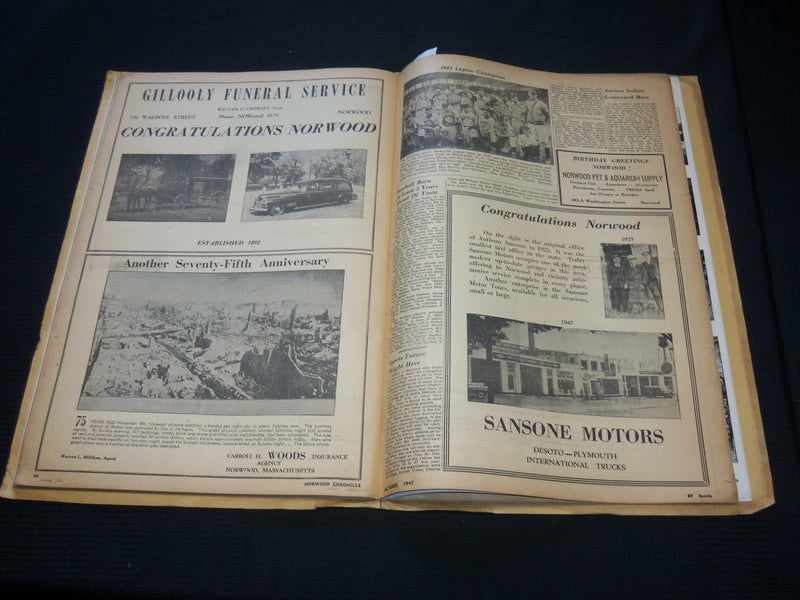 1947 NORWOOD 75TH ANNIVERSARY COMMEMORATION AND CHRONICLE - NP 5647