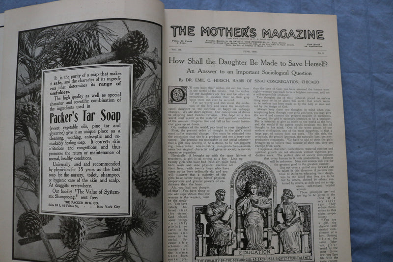 1908 JUNE THE MOTHER'S MAGAZINE - GREAT ILLUSTRATIONS & STORIES - ST 1000C