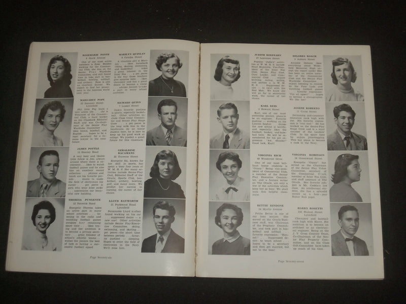 1955 WAKEFIELD HIGH SCHOOL YEARBOOK - WAKEFIELD, MASSACHUSETTS - YB 2247