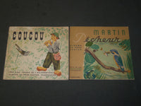 1947 ALBUMS DU PERE CASTOR BOOK LOT OF 2 - MARTIN PECHEUR - COUCOU - KD 5397