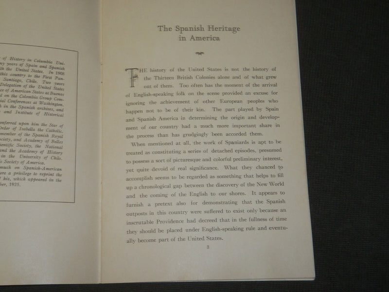 1920'S THE SPANISH HERITAGE IN AMERICA BOOK BY WILLIAM R. SHEPHERD - J 3547