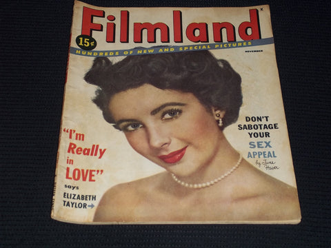 1949 NOVEMBER FILMLAND MAGAZINE - LIZ TAYLOR FRONT COVER - E 14141