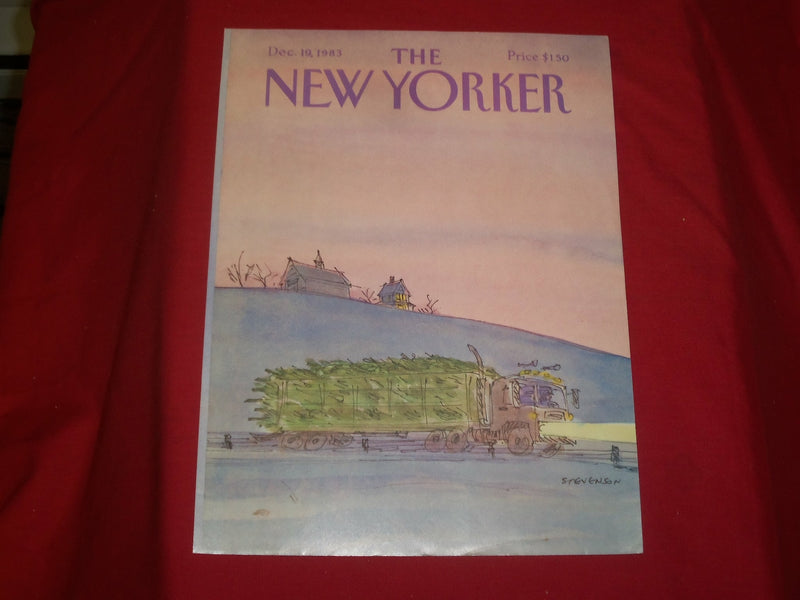 1983 DECEMBER 19 NEW YORKER MAGAZINE FRONT COVER ONLY - GREAT ART FOR FRAMING