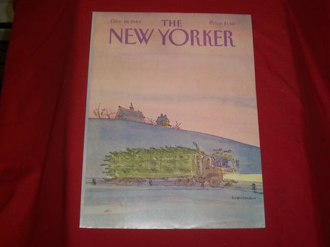 1983 DECEMBER 19 NEW YORKER MAGAZINE FRONT COVER ONLY - GREAT ART FOR FRAMING