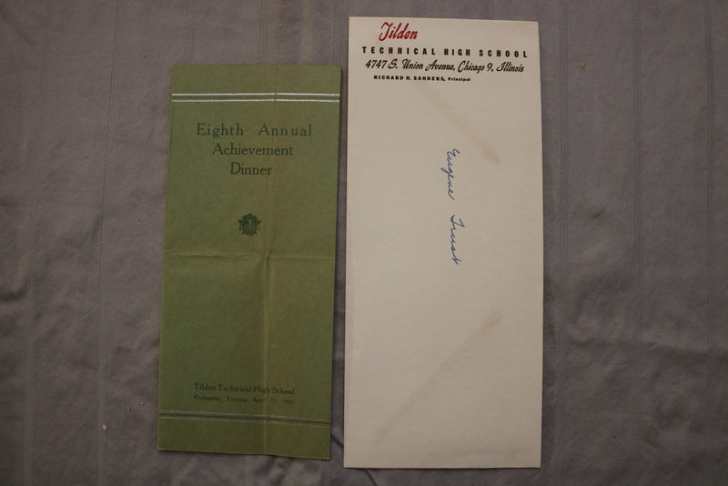 1920'S-1960'S TILDEN TECH HIGH SCHOOL EPHEMERA - LOT OF 10 PIECES - K 3447