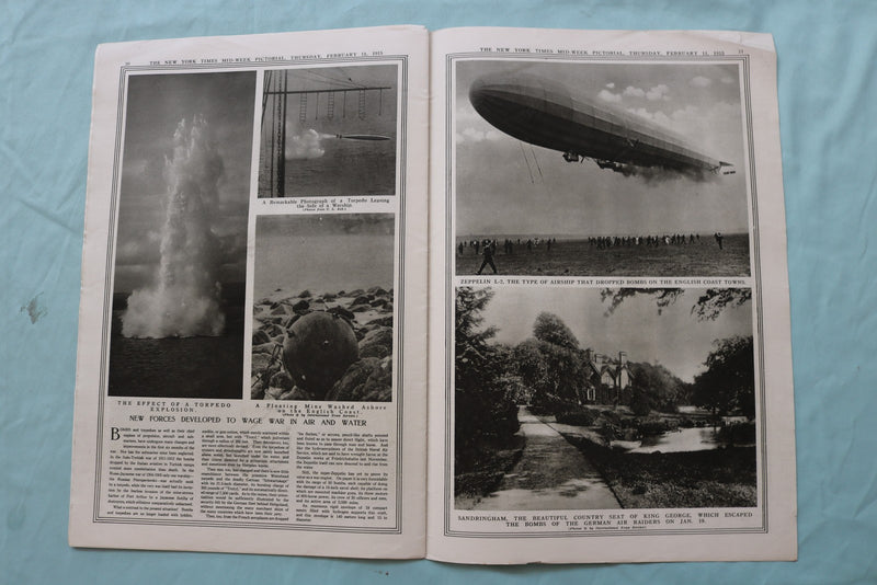 1915 FEB 11 NEW YORK TIMES MID-WEEK PICTORIAL - ABRAHAM LINCOLN COVER - NP 9113