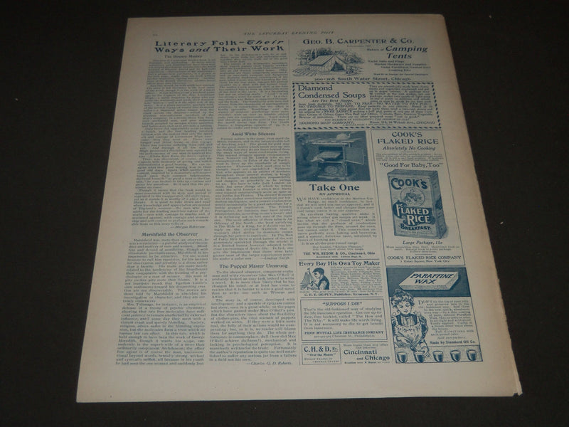 1900 AUGUST 18 THE SATURDAY EVENING POST MAGAZINE - ILLUSTRATED COVER - SP 597