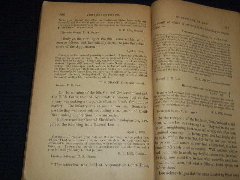 1898 THE GREAT REBELLION VOLUME 1 & 2 BY J. T. HEADLEY - SOFTCOVER - KD 936
