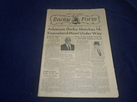 1969 APRIL 5 THE DAILY RACING FORM - ARKANSAS DERBY MATCHES 14 - NP 5504
