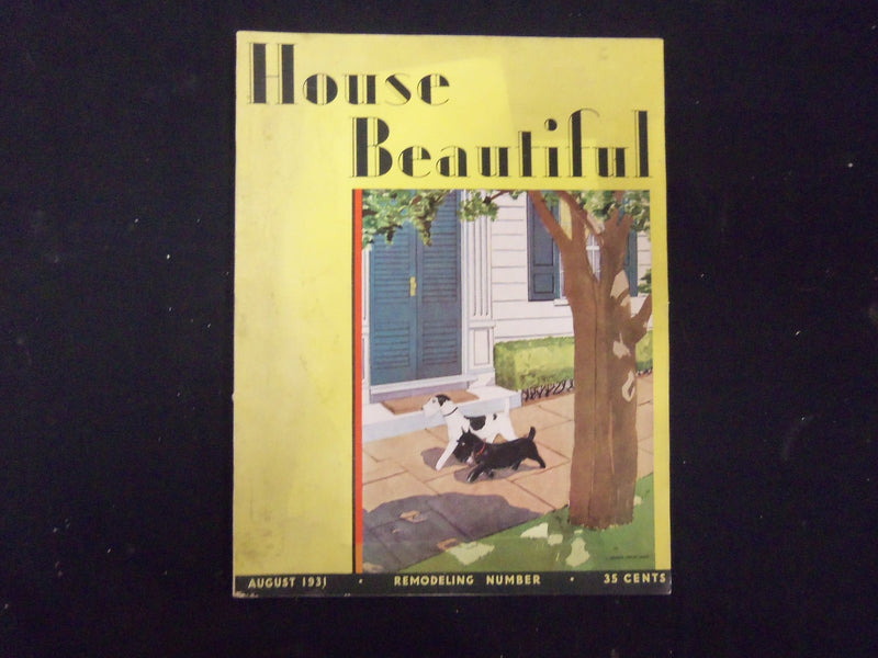 1931 AUGUST HOUSE BEAUTIFUL MAGAZINE - GREAT PHOTOS & ADS - ST 3694