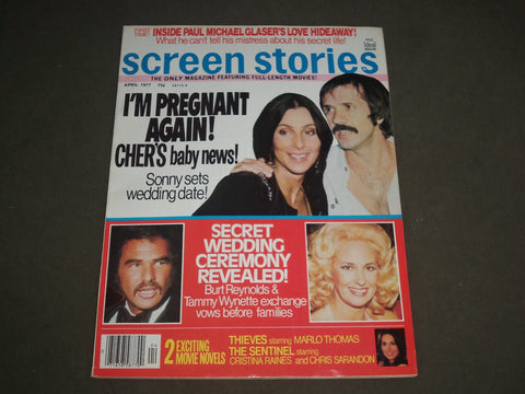 1977 APRIL SCREEN STORIES MAGAZINE - SONNY & CHER COVER - M 173