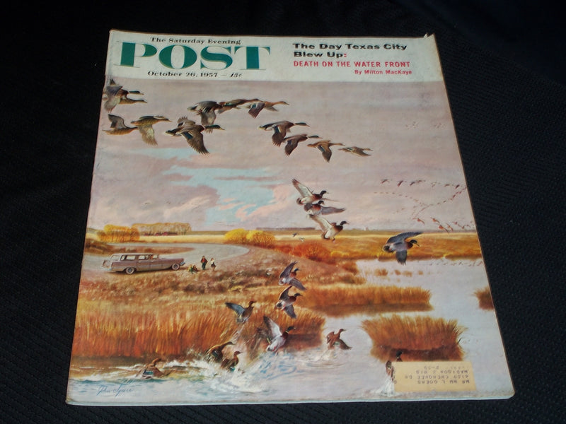 1957 OCTOBER 26 SATURDAY EVENING POST MAGAZINE NICE ILLUSTRATED COVER - E 1273