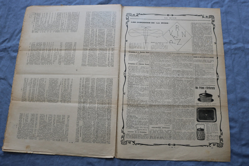 1909 OCTOBER 24 LA MODE MAGAZINE - GREAT ILLUSTRATIONS - FRENCH - NP 8657