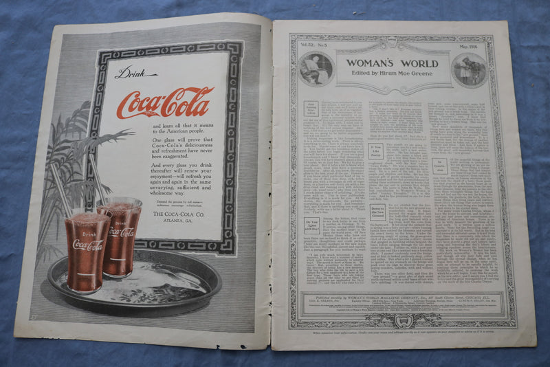 1916 MAY WOMAN'S WORLD MAGAZINE - ILLUSTRATIONS/STORIES/ADS - SP 4783M