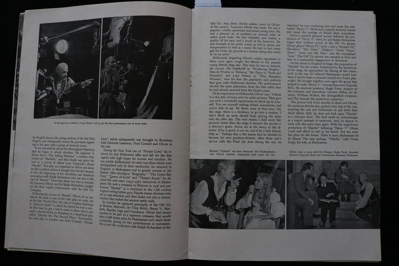 1948 LAURENCE OLIVIER PRESENTS HAMLET PROGRAM - K 2289