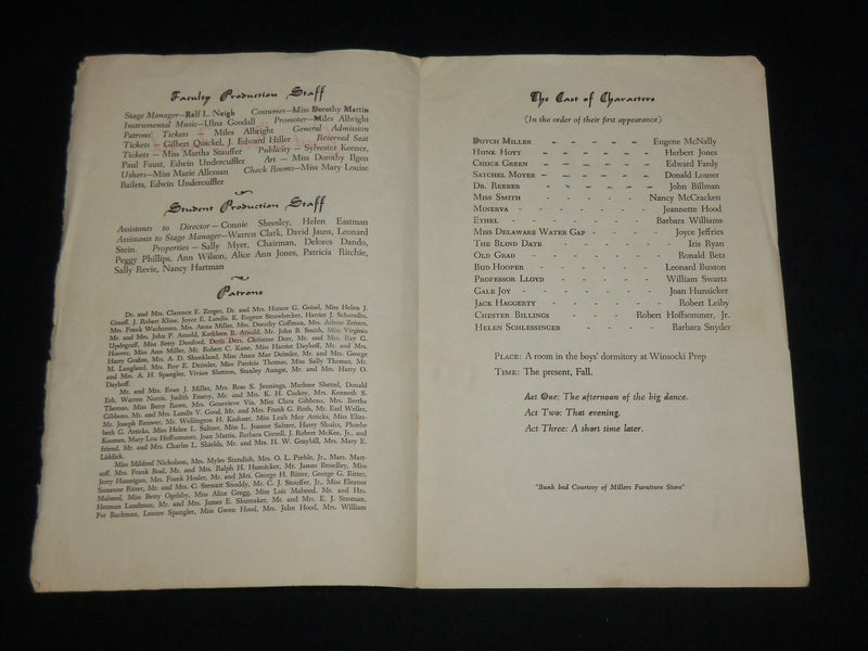 1946 DECEMBER BEST FOOT FORWARD PROGRAM - HARRIS AUDITORIUM - J 6545