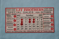 1917 LIT BROTHERS SPECIAL SALES FOR OCTOBER - K 2557