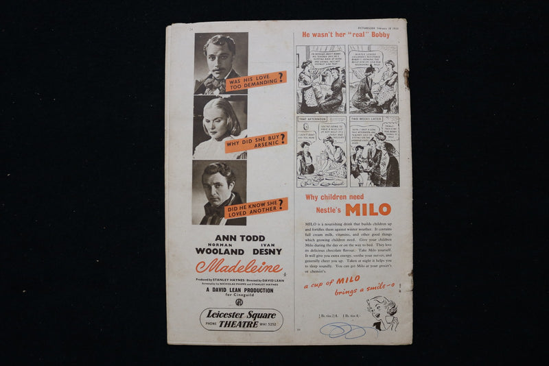 1950 FEBRUARY 18 PICTUREGOER MAGAZINE - ANN TODD COVER - E 26028